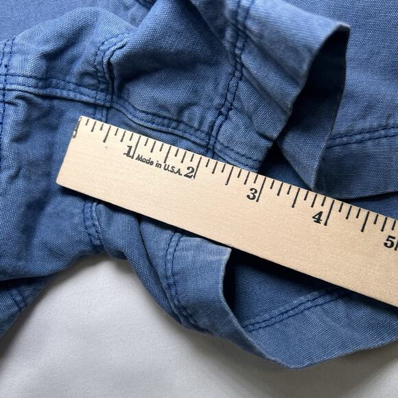 MIOU MUSE Easygoing Romper Size Small Blue 100% Cotton Tie Waist Shorts Casual - Picture 6 of 13